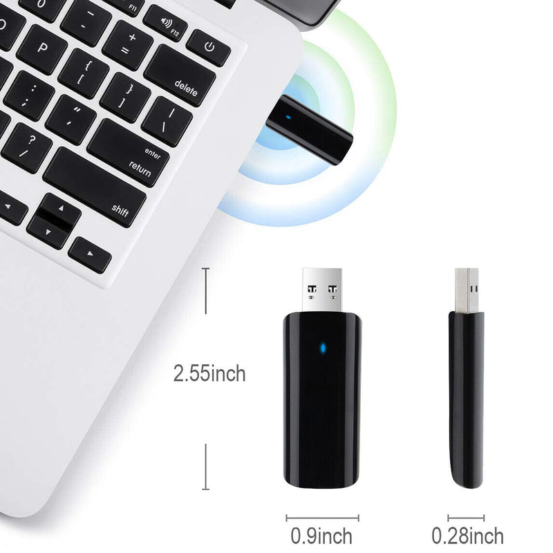 USB 3.0 Wireless WiFi Adapter, AC1300 Dual Band, 5GHz & 2.4GHZ (867Mbps/400Mbps)