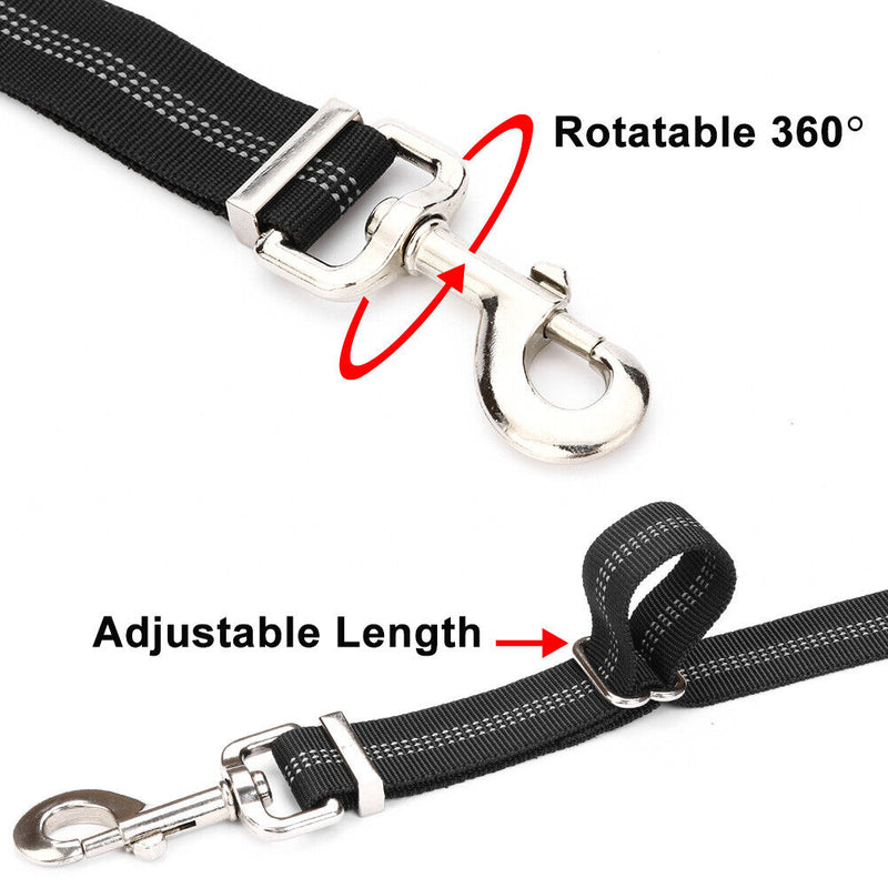 Reflective Double Lead Adjustable Length Dual Two Dog Lead Splitter for Two Dogs