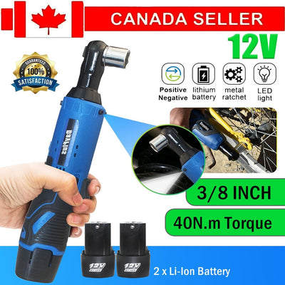 3/8 Inch Cordless Ratchet Wrench 12V Power Right Angle Electric Ratchet Wrench