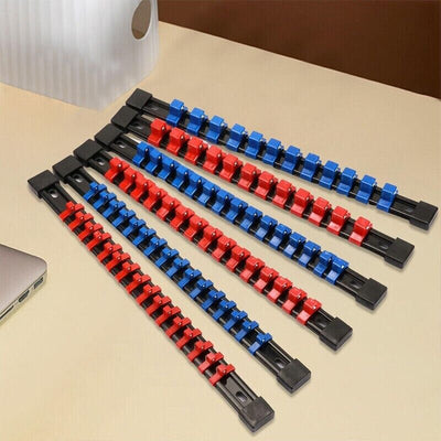 6PCS Socket Holder Storage tray Rail Rack Organizer Mountable Sliding1/4 3/8 1/2