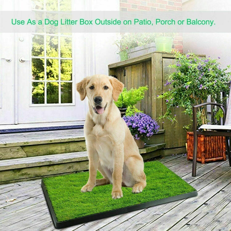 Puppy Dog Pet Potty Training Pee Pad Mat Tray Grass House Toilet &amp; tray Indoor