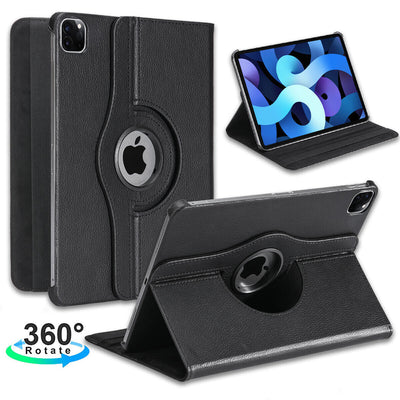 360 Degree Leather Smart Folio Case + Tempered Glass for iPad Air 4th 10.9" 2020