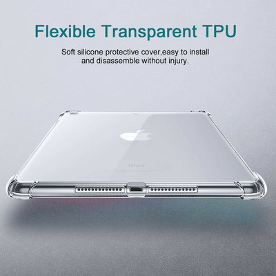 Slim Clear TPU Protective Shell with 4 Air Cushion for iPad 10.2 7th 8th 9th Gen