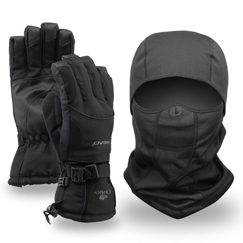 Waterproof Ski Gloves & Winter Warm Snowboard Thermal Mask Motorcycle Snow Men