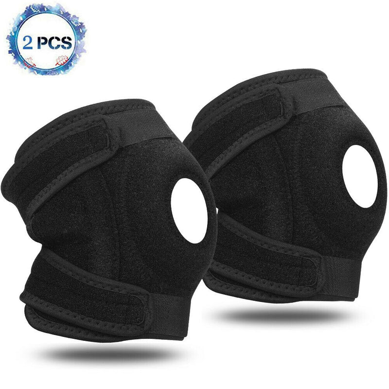 2 Strap Knee Brace Stabilizer Wrap Support Guard Patella Arthritis Adjustable