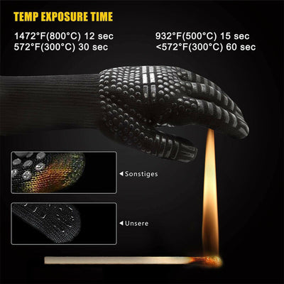 Breathable BBQ Gloves Extreme Heat Resistant for Baking Smoking Cooking Grilling