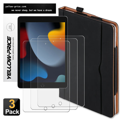 Leather Slim Folio Case Cover + Screen Protector for NEW 2021 iPad 9th Gen 10.2"