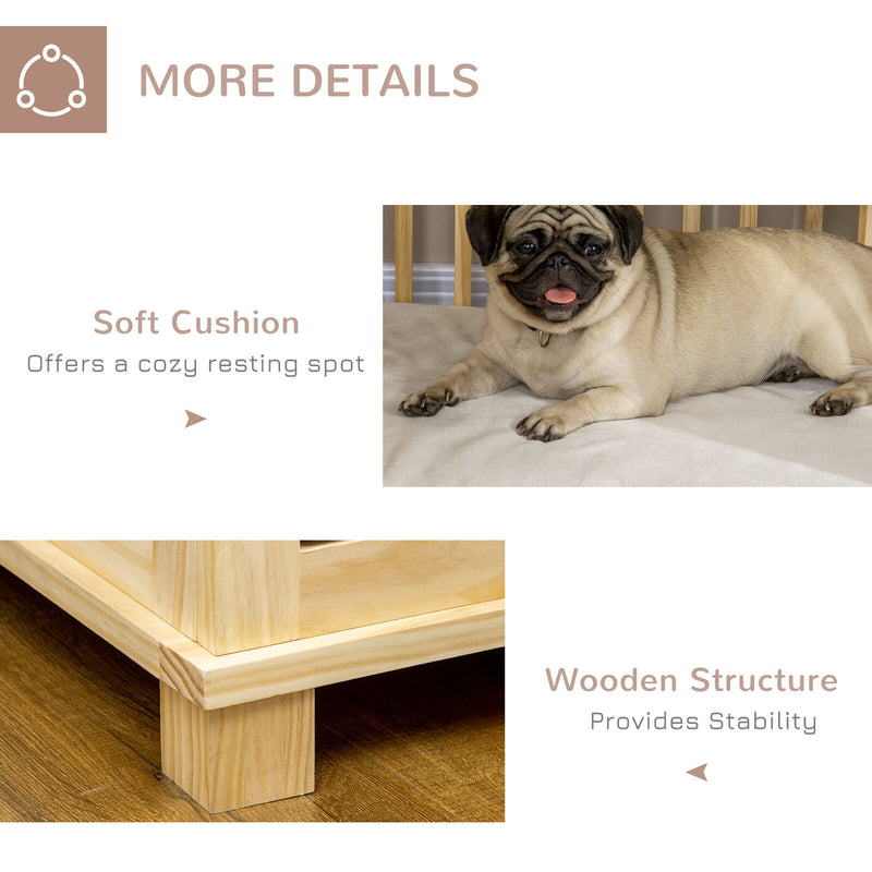 Dog Crate End Table, Wooden Puppy Crate Indoor Use for Small Medium Dogs