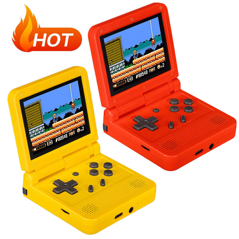 Powkiddy V90 Retro Pocket Flip Handheld Video Game Console 3.0&quot; IPS 1500+ Games