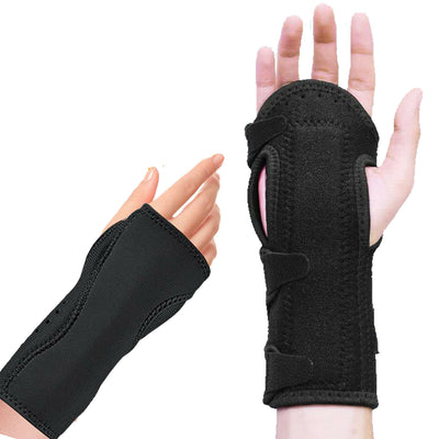 Carpal Tunnel Wrist Brace, Night Wrist Sleep Support Metal Splint Brace, 2 PACK