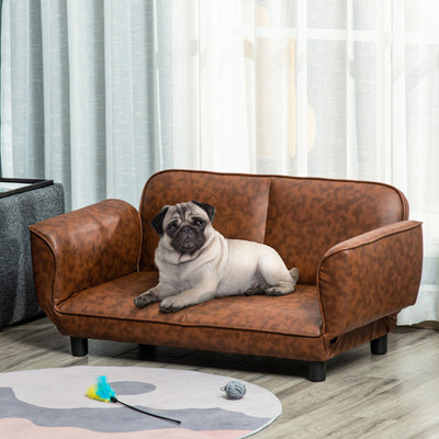 Sofa for Pets Foldable Design, PU Leather Cover Dog Bed, Small &amp; Large Animals 196393066591