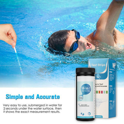 100pcs Chlorine Dip Spa Water Test Strips Tub SPA Swimming Pool PH Tester Paper