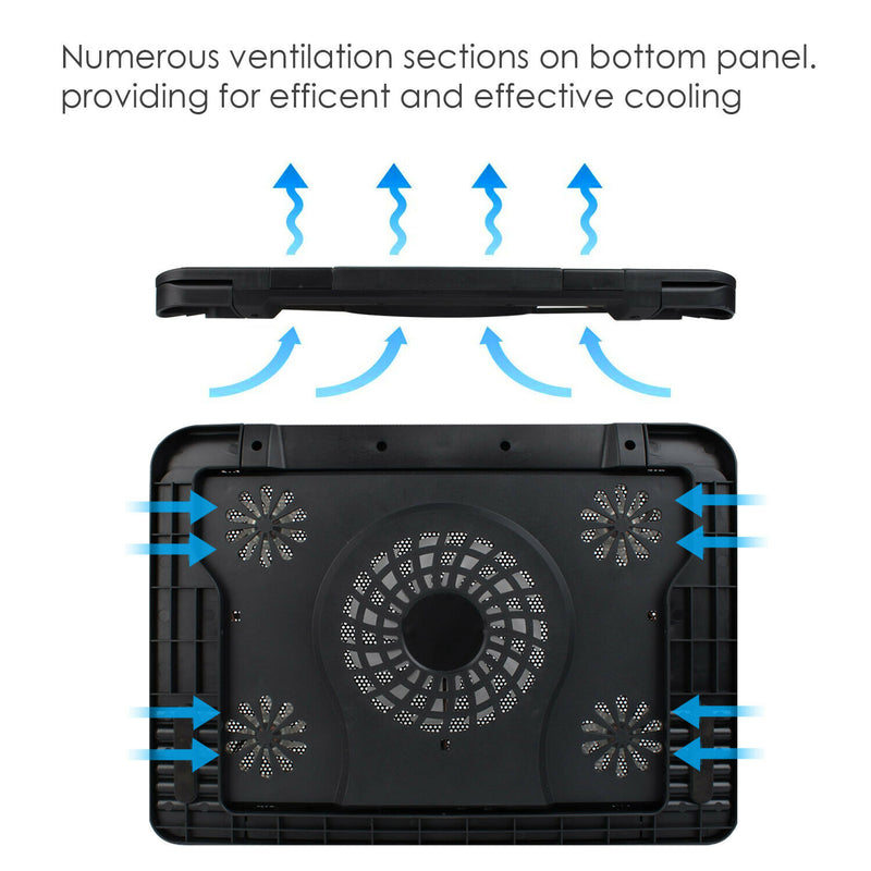 Laptop Cooling Fan Pad Cooler Mat for 13 15 17 inch Gaming Notebook With USB Hub