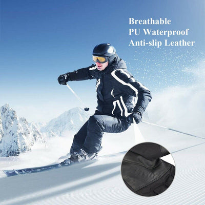 Comfortable Warm Heated Skiing & Snowboard Gloves for Winter Outdoor Activities