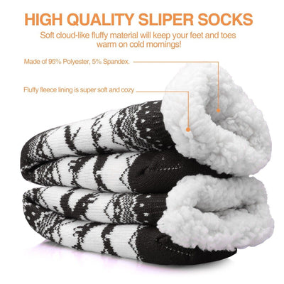 Unisex Winter Warm Thick Fleece Lining Thermal Socks Fuzzy Soft for Christmas CA