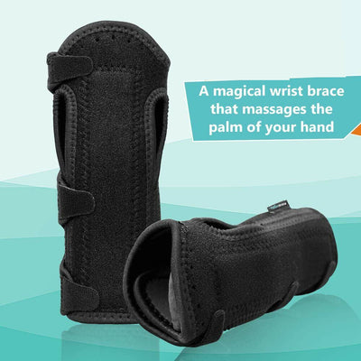 Adjustable OneSize Wrist Support Brace w/Metal Splint Stabilizer&Cushioned Beads