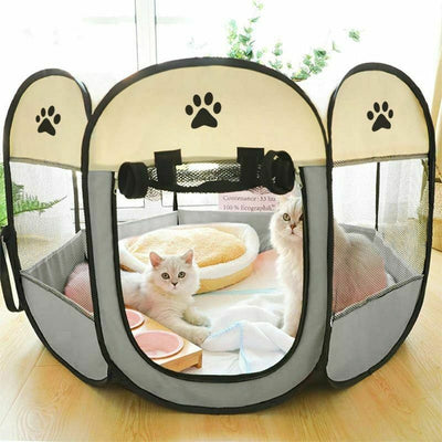 Dog Tent Portable House Breathable Outdoor Kennel Fence Pet Cats Room Playpen