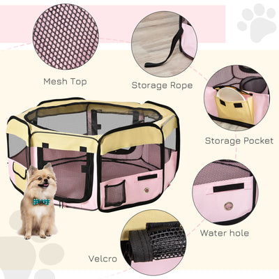 35.5" Pet Play Pen Playpen Dog Crate Puppy Cat Fence Foldable Kennel New