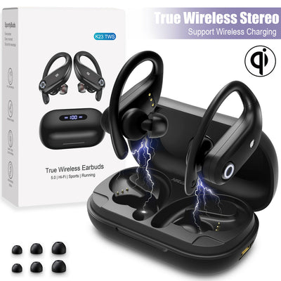 Bluetooth 5.0 TWS Stereo Earphones w/Wireless Charging Case Digital LED Display