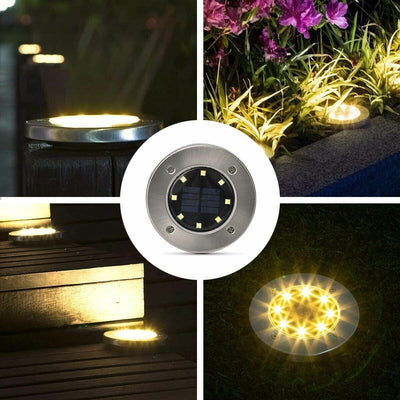 4Pcs LED Solar Powered In-Ground Lights Outdoor ground lamp Pathway Garden Decor