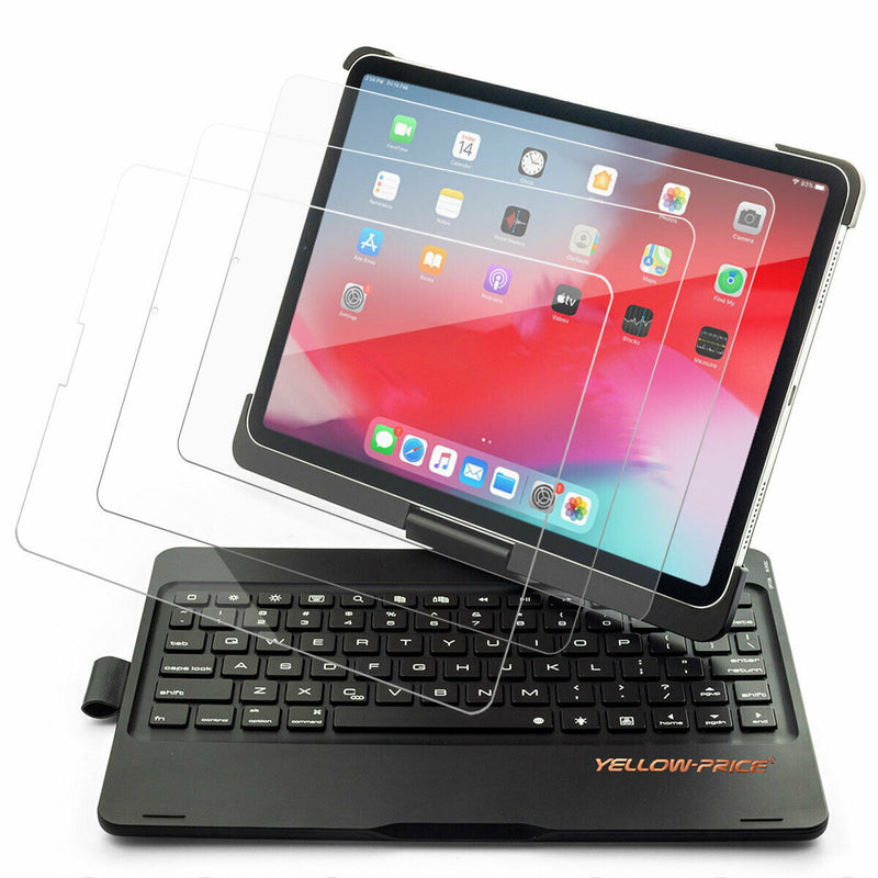 Rotatable Backlit Keyboard Folio Case w/Screen Protector for iPad Pro 11 M1 2021