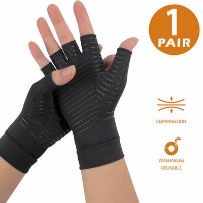 Medical Grade Quality Copper Infused Arthritis Compression Gloves for Men/Women