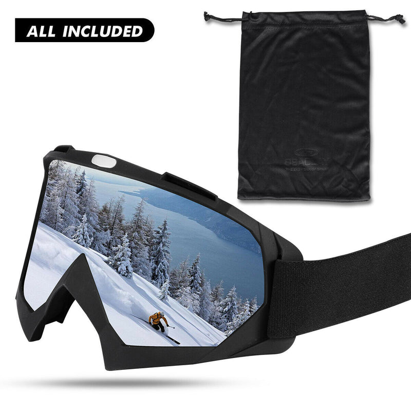 Winter Snow Sports Snowboard Goggles with Anti-Fog UV Protection Double Lens CA