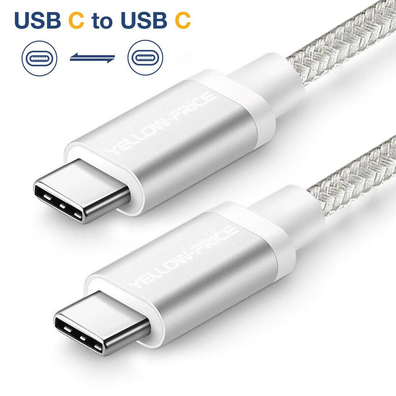 USB C to USB C 60W 20V/3A PD Fast Charging Cable [Aluminum Shell/Nylon Braided]