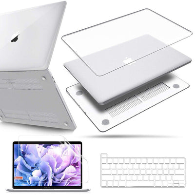 MacBook Pro 13" A1708 / A1706 Crystal Clear Hard Case+Keyboard Cover+HD Film CA