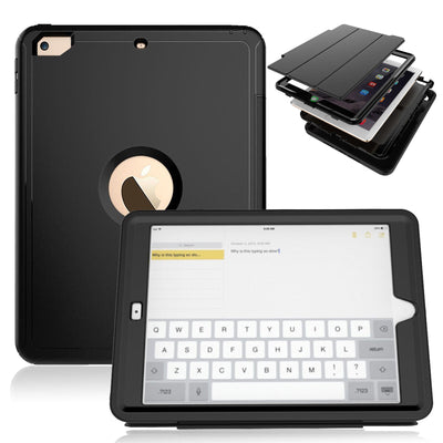 For Apple iPad 5 6 9.7", 7 10.2" Shockproof & Smart Rugged Trifold Stand Case