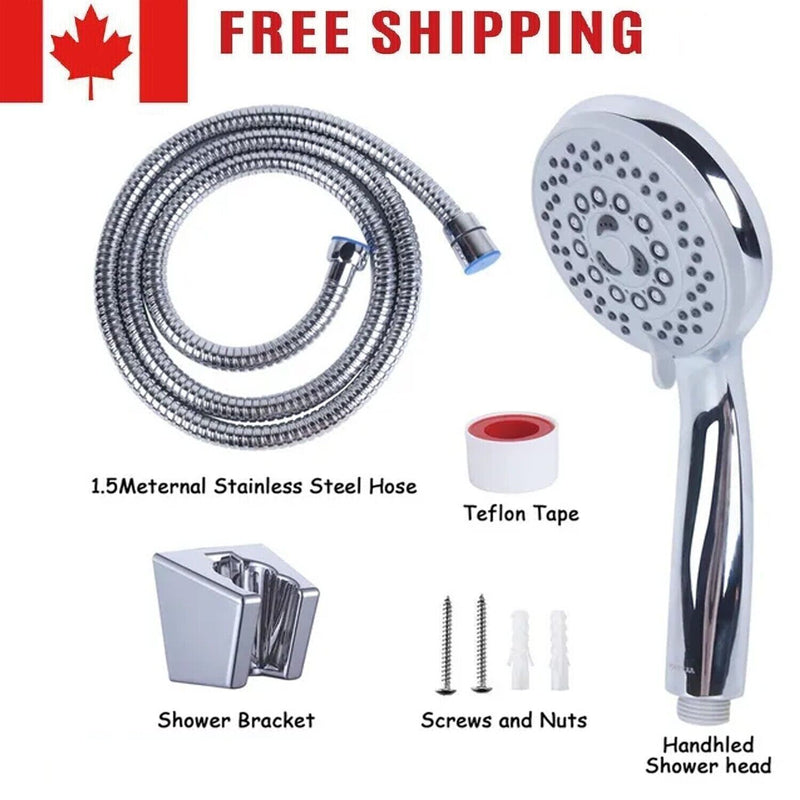 Stainless Steel Multi funtional Handheld Shower Head With Hose Bathroom For Home