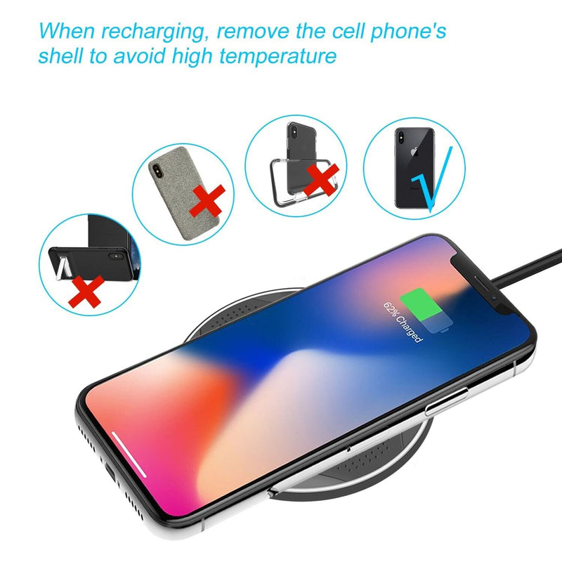 10W Qi Wireless Charger Fast Charging Pad Compatible with Galaxy Huawei  S9 S8