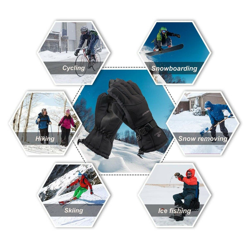 Comfortable Warm Heated Skiing & Snowboard Gloves for Winter Outdoor Activities