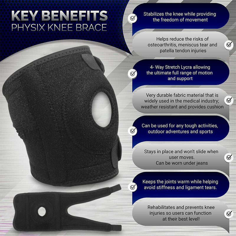 Adjustable Neoprene Knee Brace w/ Anti-Slip Design for Running Arthritis Jumper