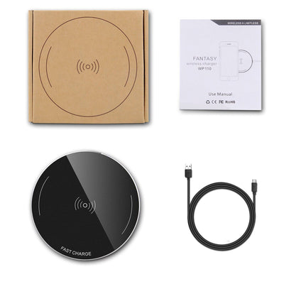 10W Max Fast Safety Qi-Certified Wireless Charger for Samsung Apple Sony HTC LG