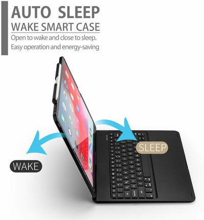 For iPad Pro 11" 2021 2020 2018 Wireless Bluetooth Keyboard Case-Auto Sleep/Wake