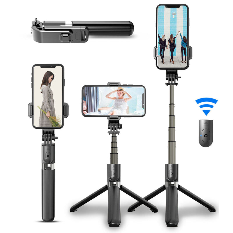 3 in 1 Mini Extendable Bluetooth Selfie Stick Tripod for iPhone 12/11/Xs/XR/8/7