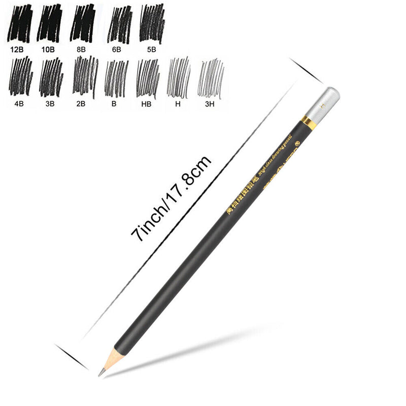 Drawing / Sketch Pencils Set (29-PCS Kit) Includes Erasers, Sharpener, Charcoals