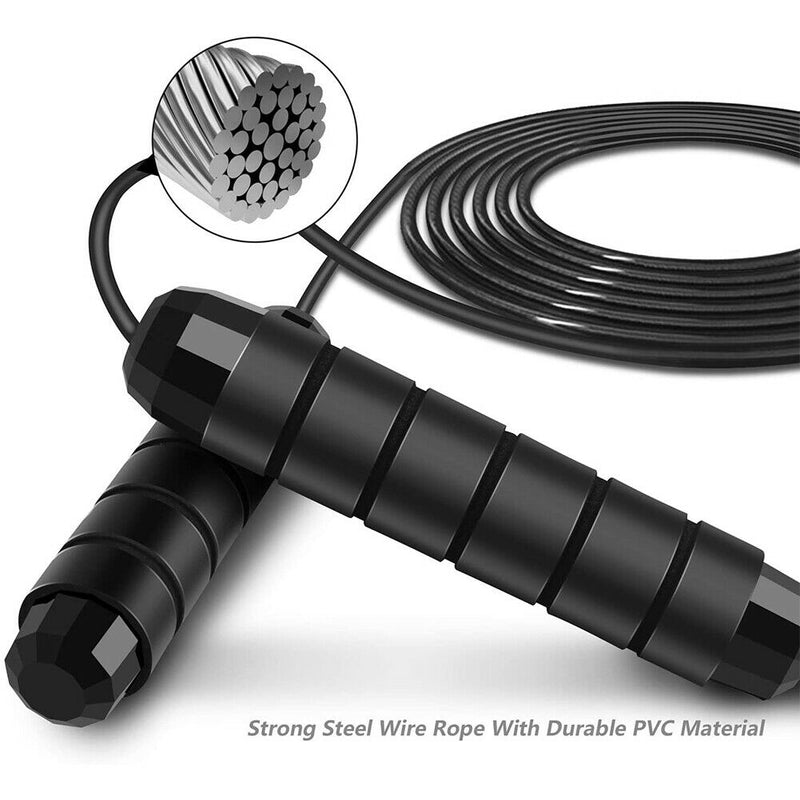 Adjustable Jumping Skipping Rope with Ball Bearing Cable for Exercise Fitness