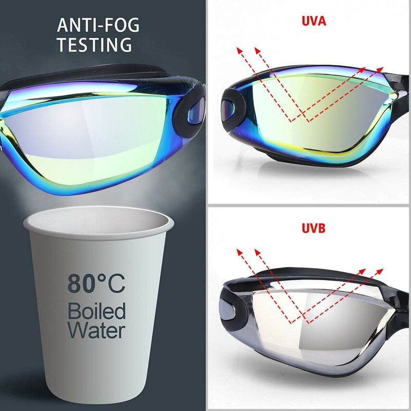 Aqua Wide View Swimming Goggles No Leaking, Anti Fog, UV Protection w/ Free Case