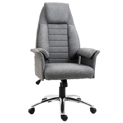 Executive Chair Office High Back Padded Swivel Computer Seat Ergonomic Grey