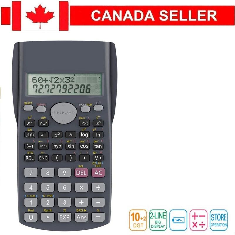 SCIENTIFIC CALCULATOR ELECTRONIC OFFICE 12 DIGITS SCHOOL EXAMS GCSE WORK OFFICE