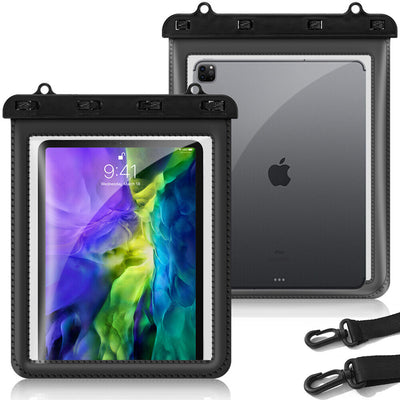 For iPad Pro 11" 2020 / 2018 IPX8 Certified Waterproof iPad Dry Bag Pouch, Black