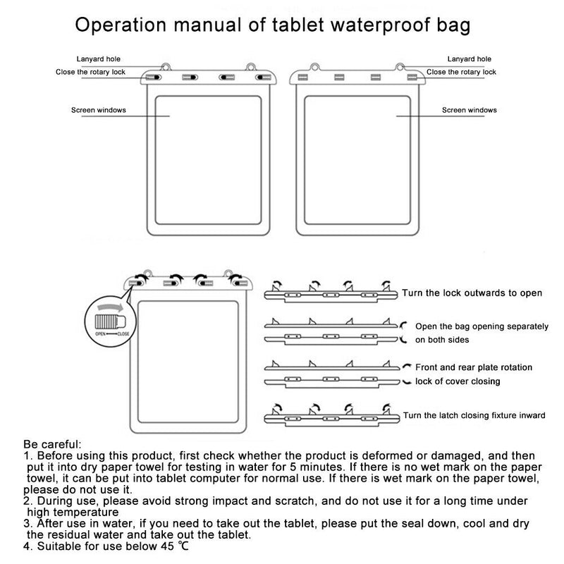 Touch Sensitive IPX8 Waterproof Bag Case for iPad Pro 11" M1 2021 2020 2018 CA