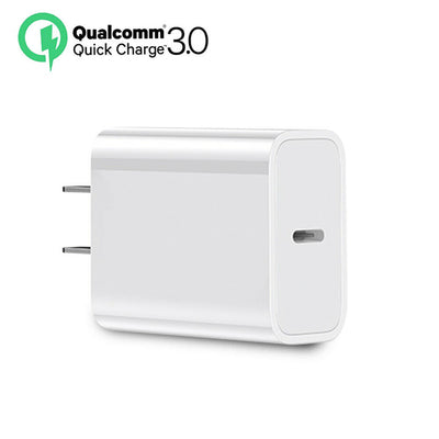 PD 18W USB-C Fast Charging Wall Charger- UL Certified For iPhone 11 / Pro / Max