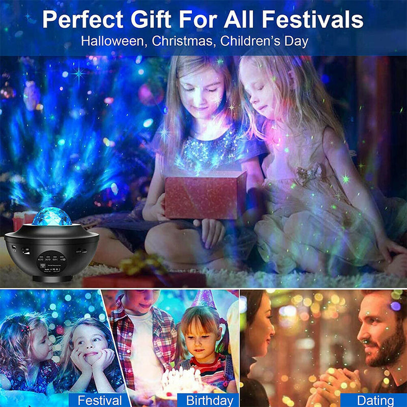 3 in 1 LED Ocean Wave Projector Star Sky Night Light for Christmas Gift/Kids CA