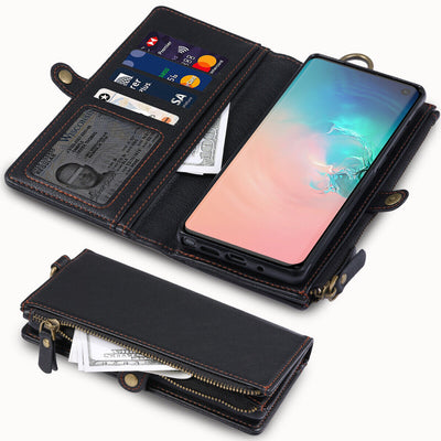 [Magnetic Closure] Folio Flip Leather Case with Card Slot for Galaxy S10 10+ 10e