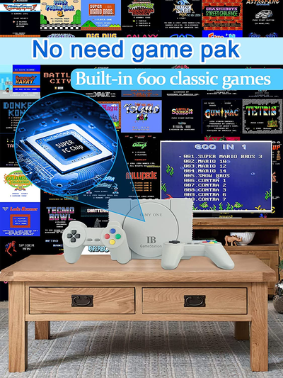 Fadist Retro Game Console, Built in 600 Games, Classic Video Game Console, with