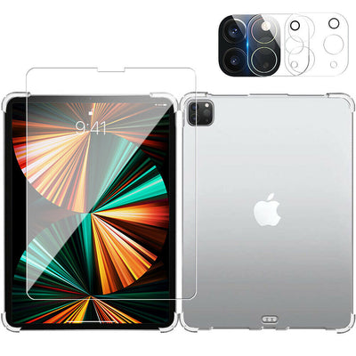 iPad Pro 12.9inch 2020 2021 Transparent Slim Case+Screen+2xCamera Lens Protector