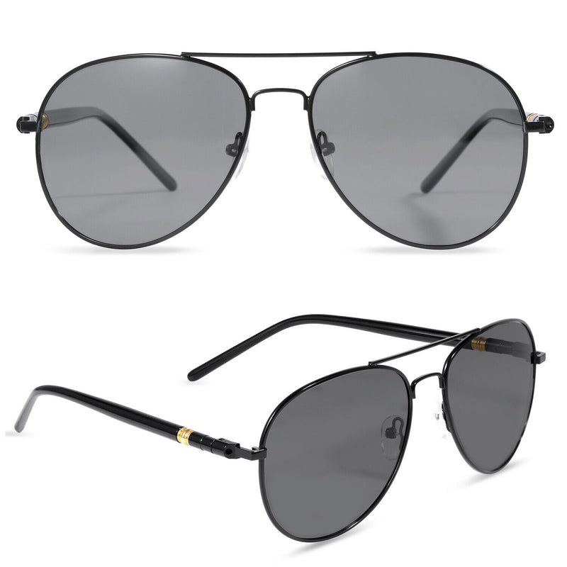 Yellow-Price Classic Polarized Aviator Sunglasses with Natural & HD Clear Vision